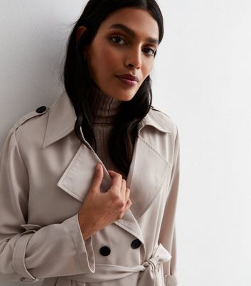 Trench-coat Anthro FEMITEX - Taille M (8-10) - Rose Poussiéreux - Ceinturé Doublé - Occasion Excellent état