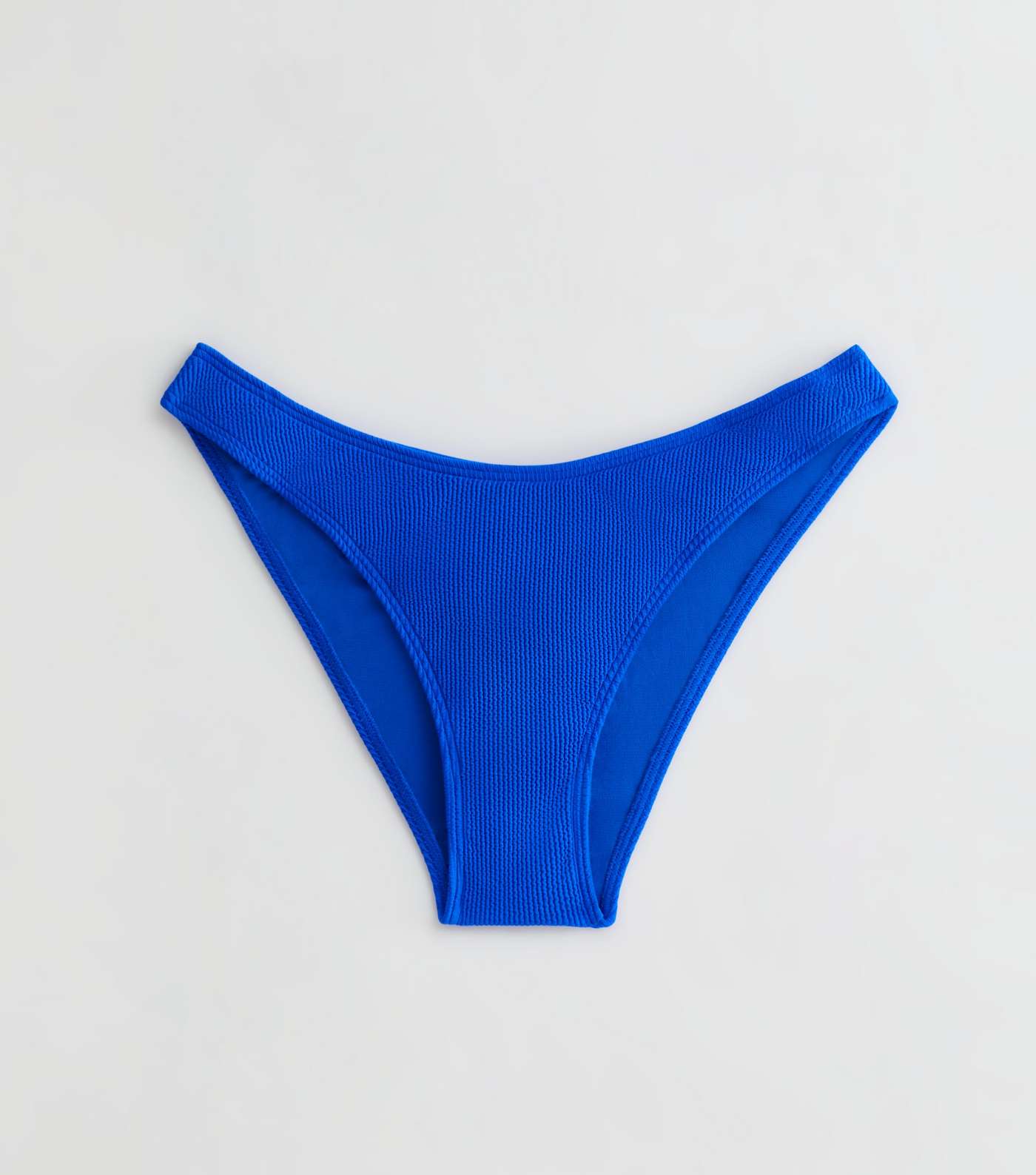 Blue Crinkle V Front Bikini Bottoms Image 6