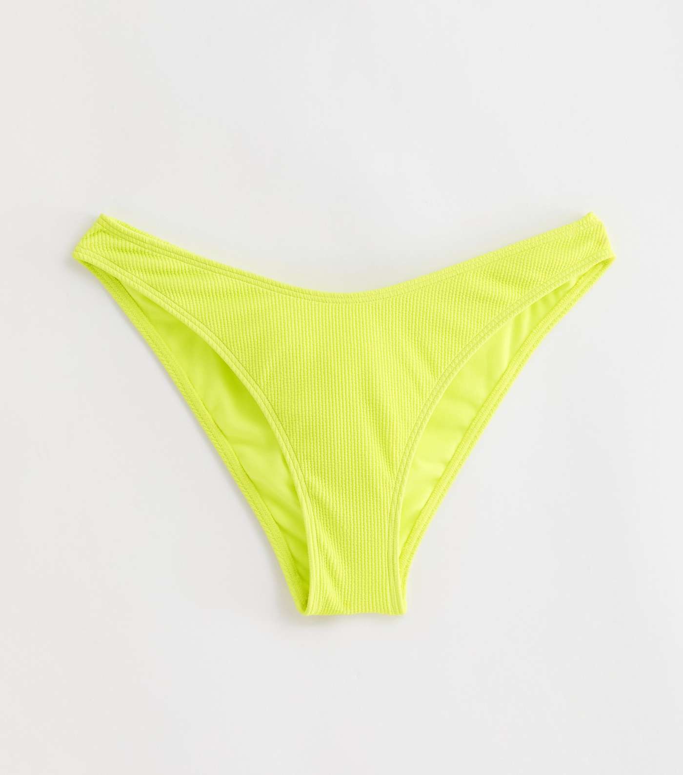 Yellow Crinkle V Front Bikini Bottoms Image 5