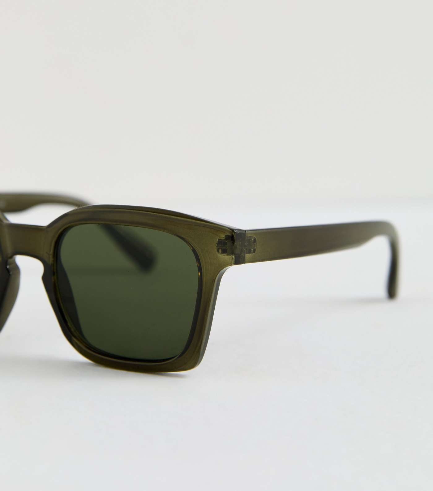 Dark Green Square Frame Sunglasses Image 3