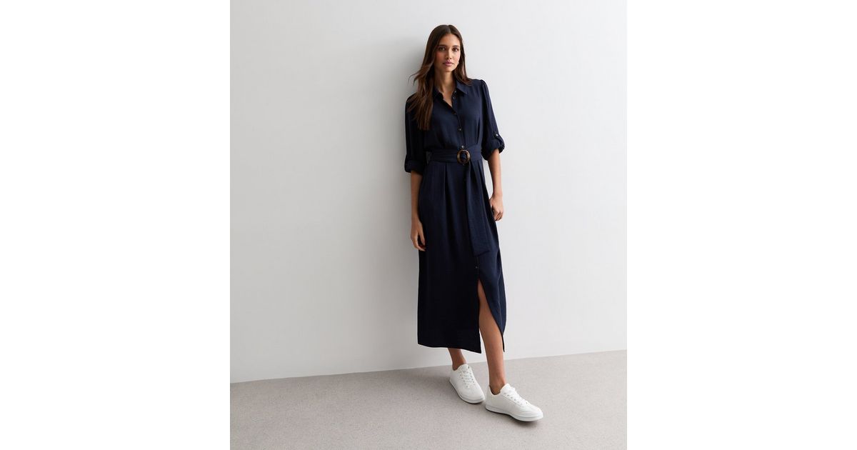 IMP-ADJUHDFC NAVY BELTED DRESS main image 1
