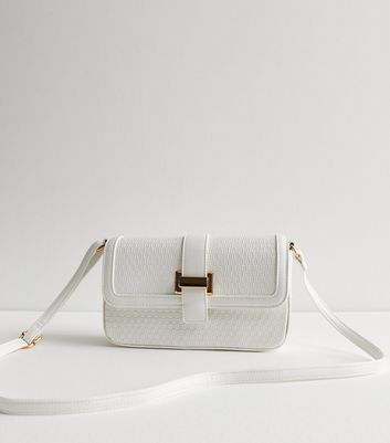 White Woven Shoulder Bag | New Look