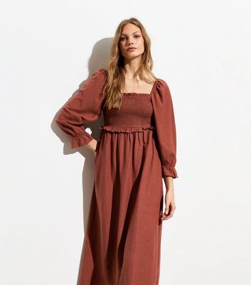 New look rust dress hotsell