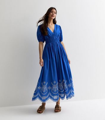 New look blue midi dress best sale