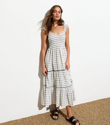 Black and white polka dot dress new look best sale