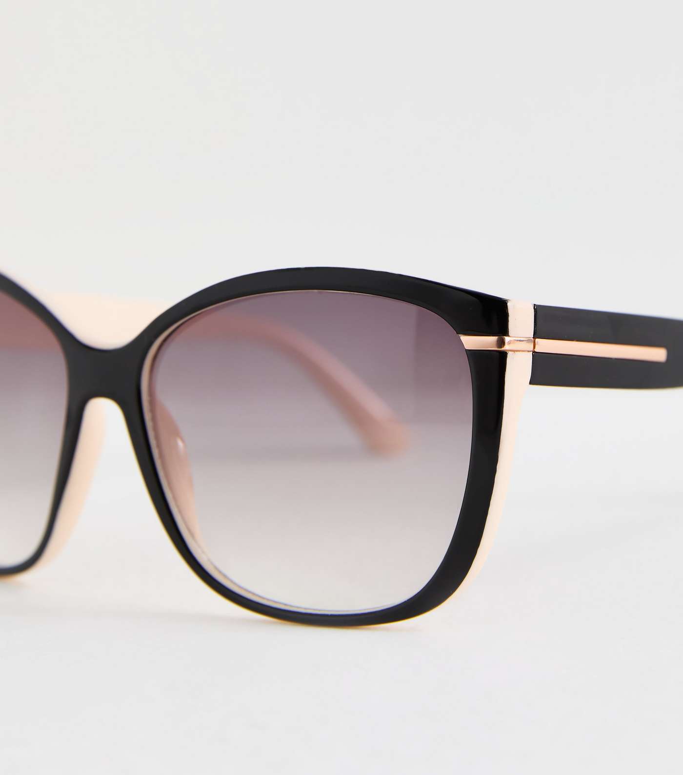 Black Contrast Square Frame Sunglasses Image 3
