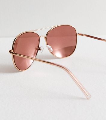 Rose gold reflective on sale sunglasses