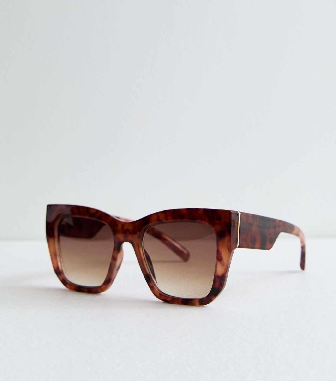 Brown Tortoiseshell Square Frame Sunglasses Image 2