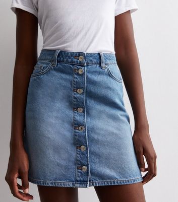 Denim mini hotsell skirt tall