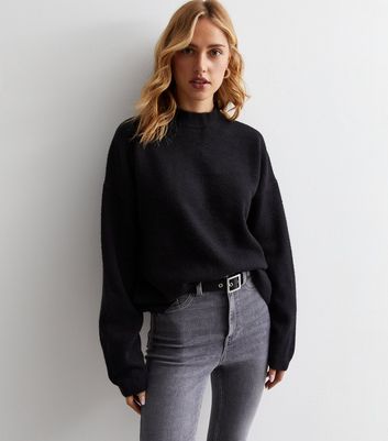 Black thin 2025 knit jumper