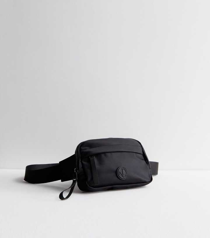 Black Nylon Pocket Front Bumbag