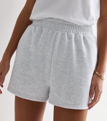 Light Grey Jogger Shorts New Look