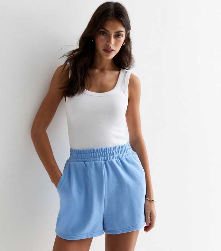 Pale Blue Jogger Shorts