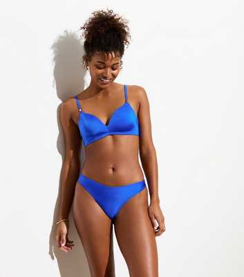 Blue V Front Bikini Bottoms