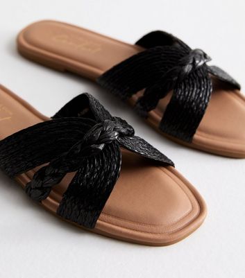 Woven store mule slides