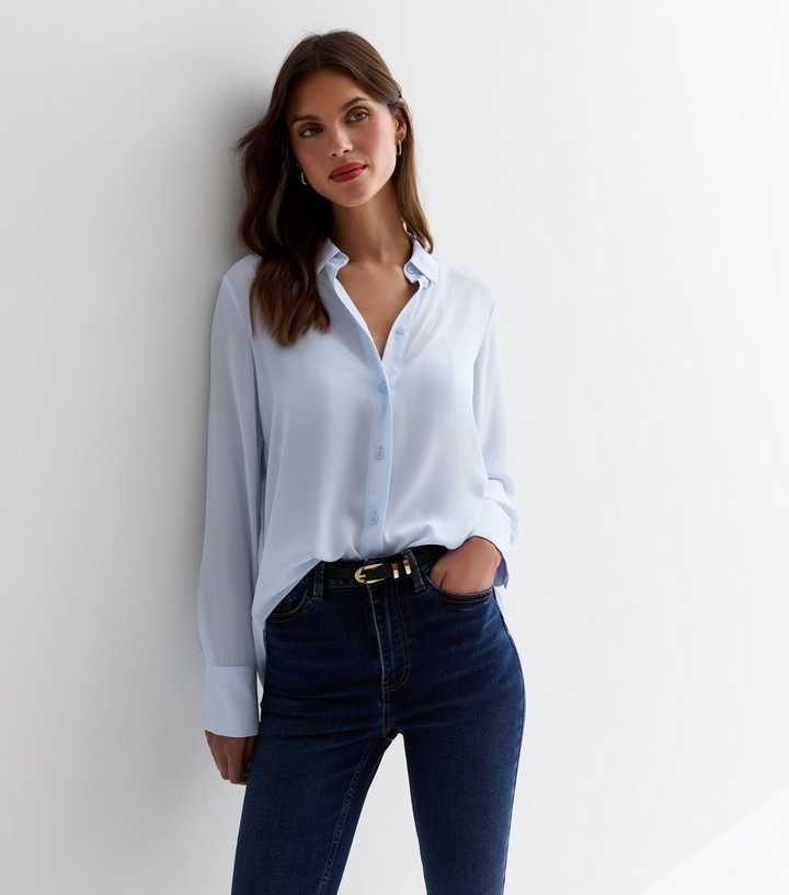 Pale Blue Long Sleeve Shirt