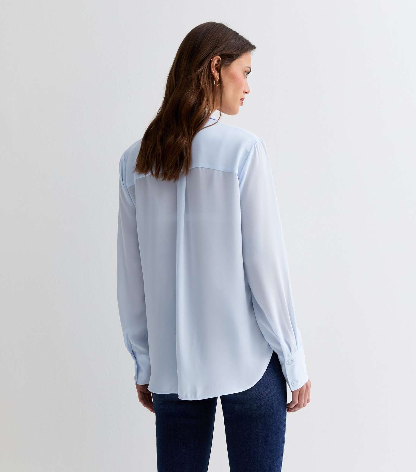 Pale Blue Long Sleeve Shirt Image 4