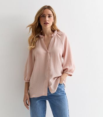 Dusty pink store top with jeans