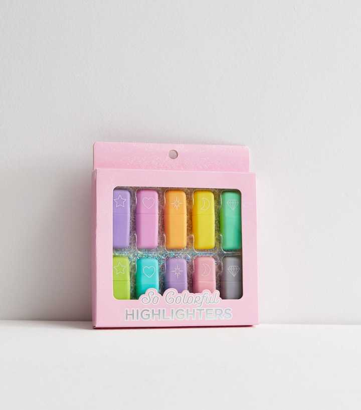 https://media2.newlookassets.com/i/newlook/885904099/womens/accessories/view-all-lifestyle/10-pack-multicoloured-pastel-mini-highlighter-pens.jpg?strip=true&qlt=50&w=720