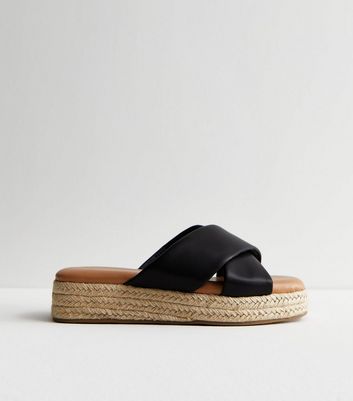 Flatform espadrille sale slides