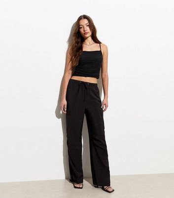 Black tie cheap waist joggers