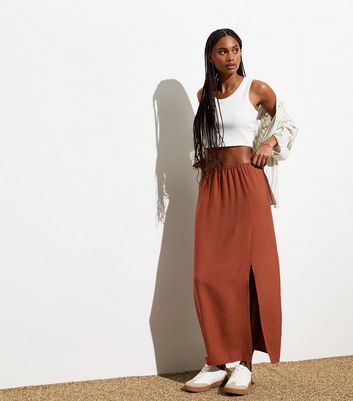 Rust shop midi skirt