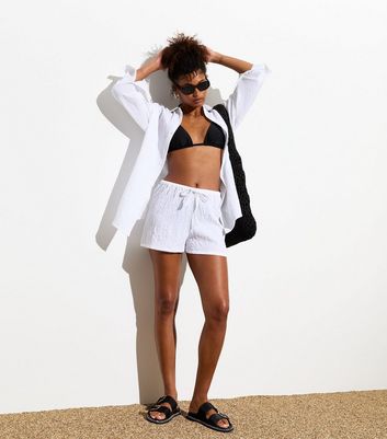 New look best sale white shorts