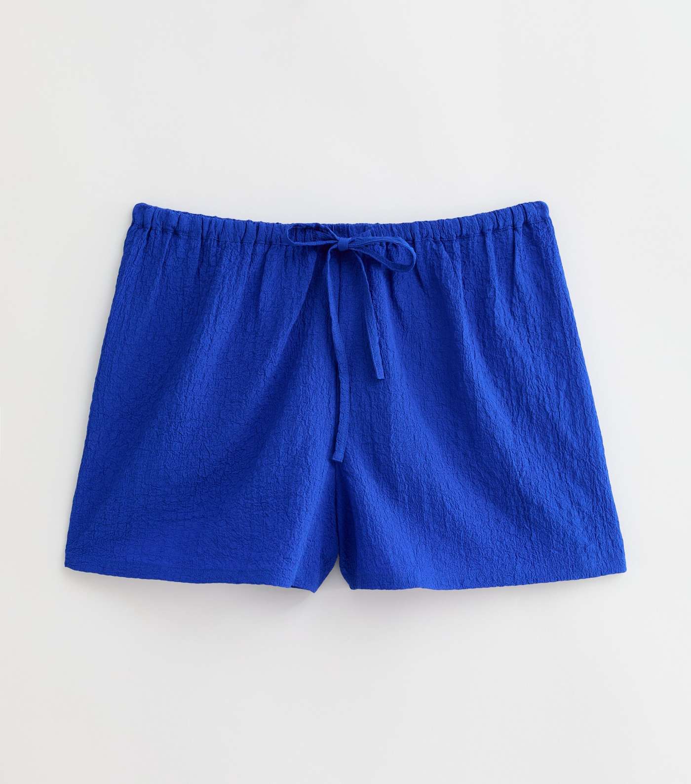 Blue Textured Beach Shorts Image 5