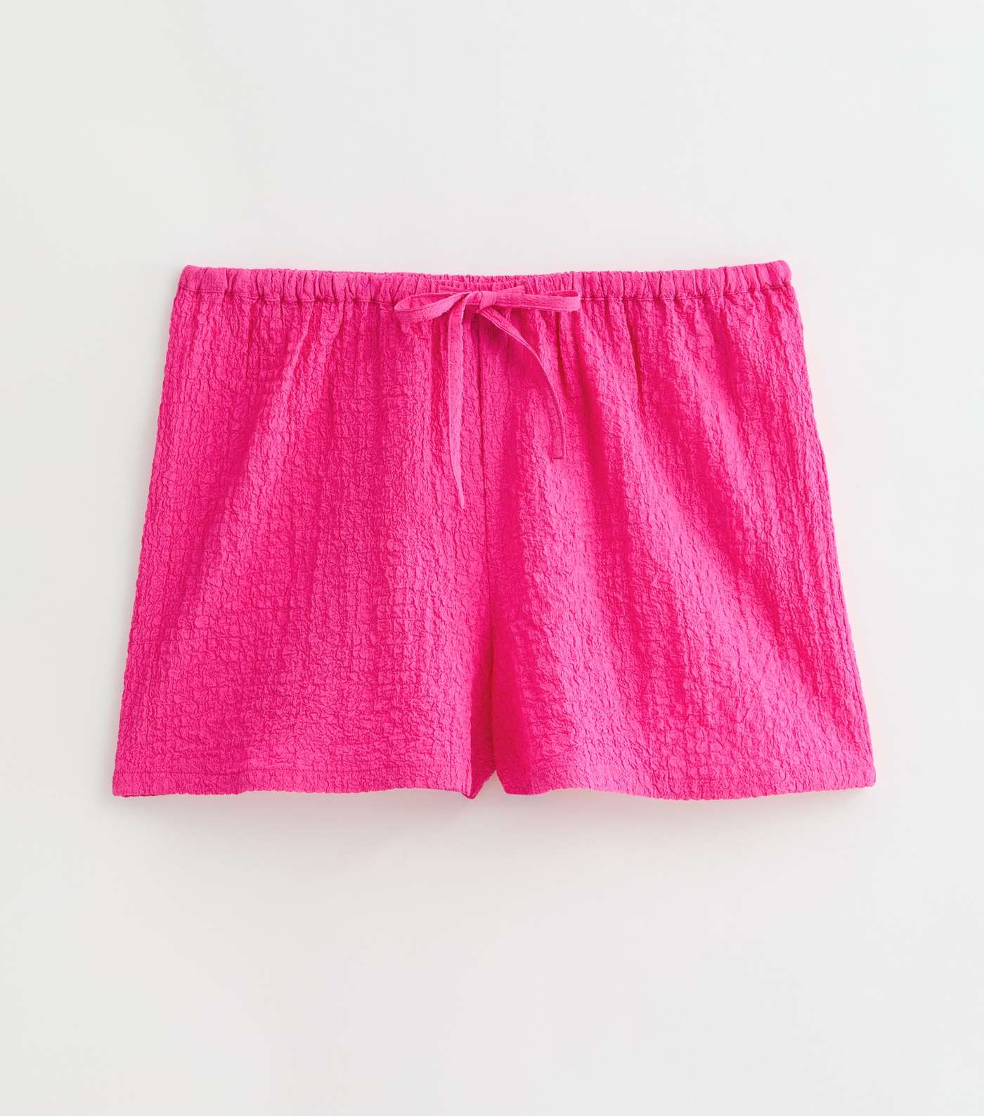Pink Textured Beach Shorts Image 5