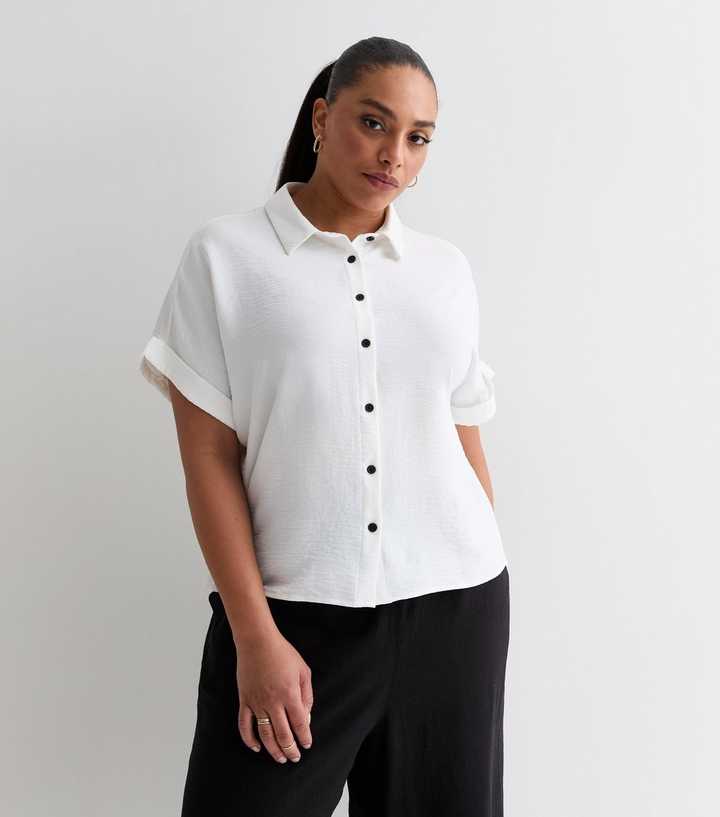 Curves White Short Sleeve Shirt