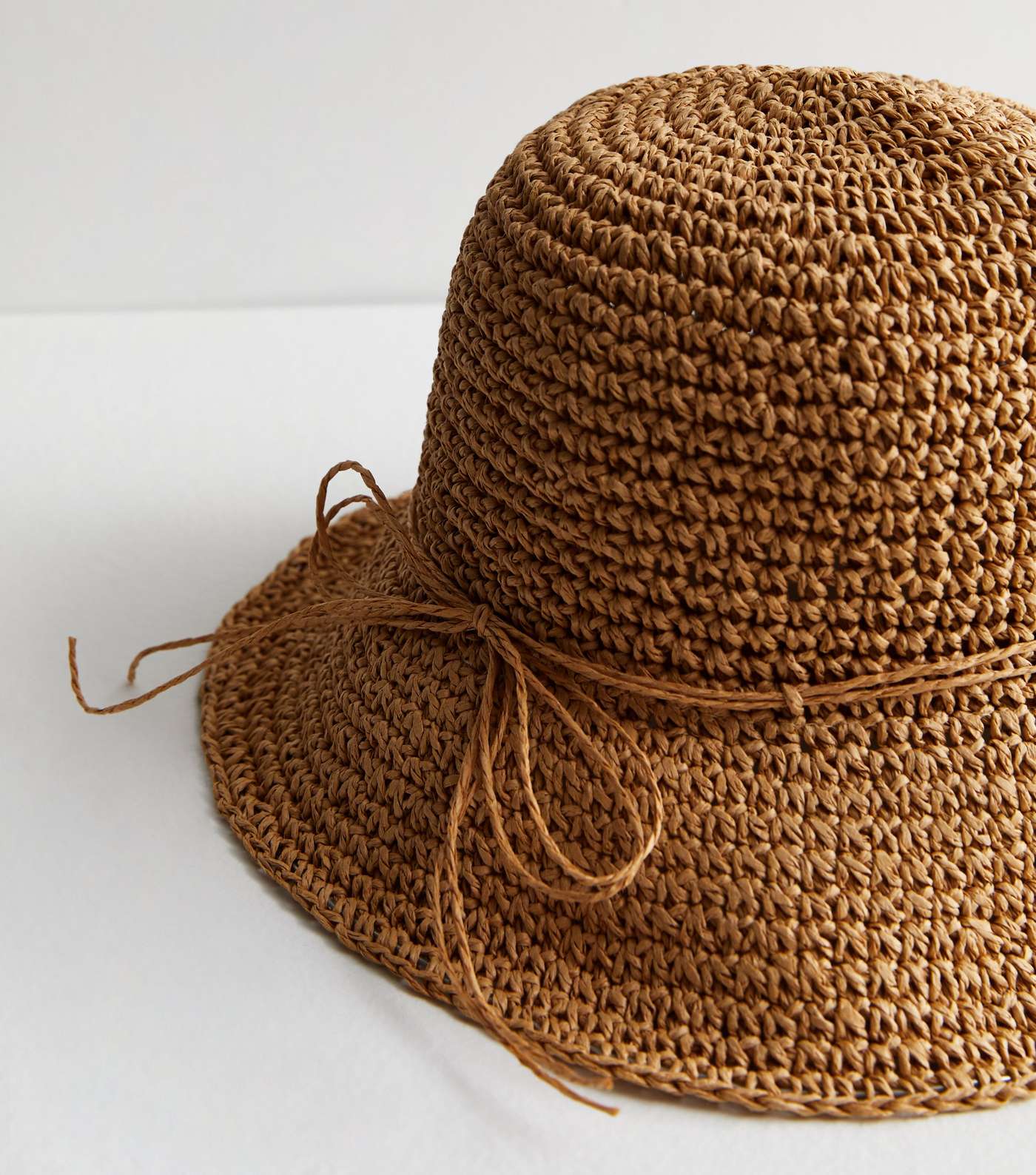 Tan Straw Effect Packable Bucket Hat Image 3