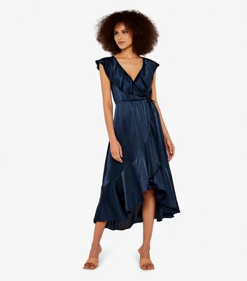 Ruffle wrap hotsell midi dress