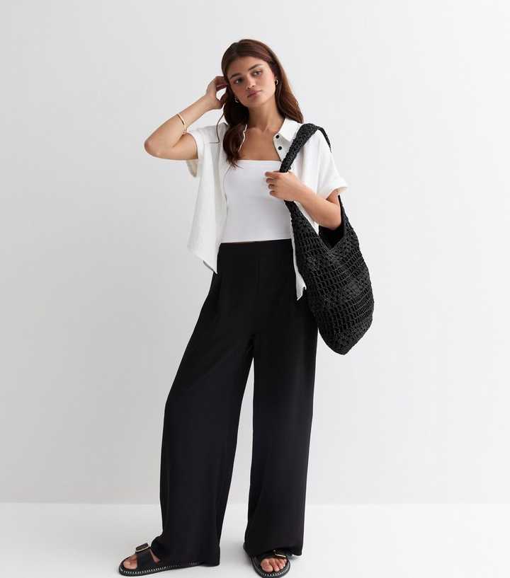 Black Wide Leg Trousers