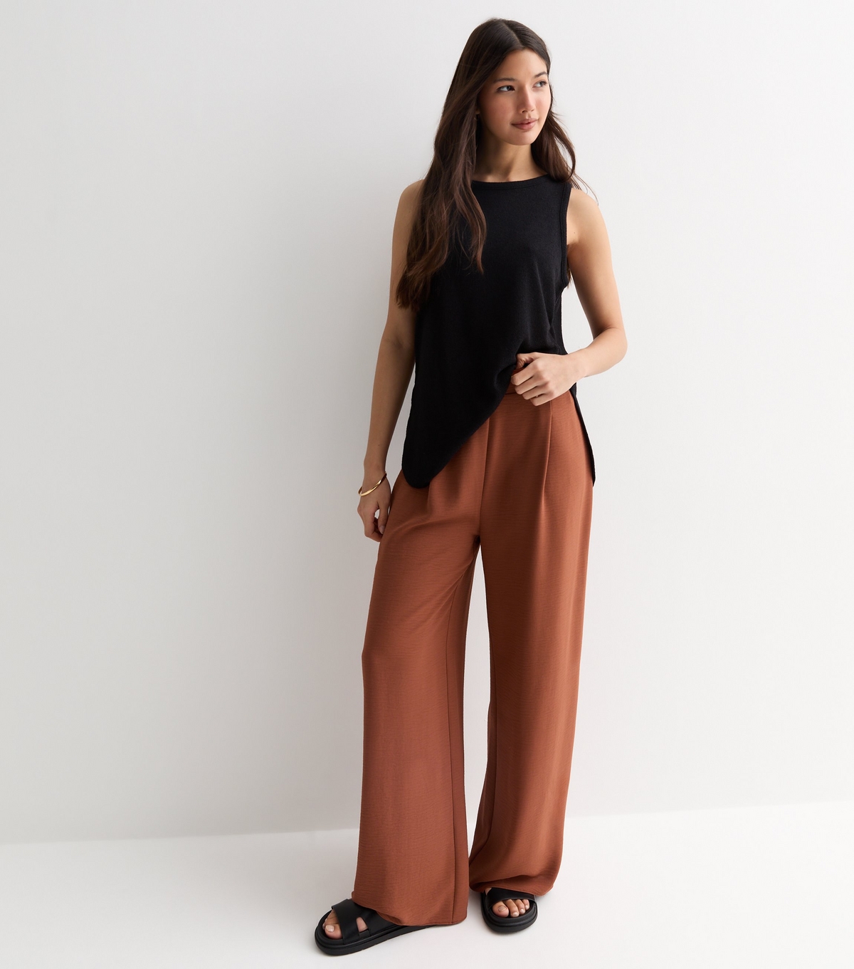 Women's Rust Wide Leg Trousers New Look