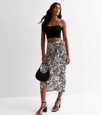 Black and white skirt new look best sale