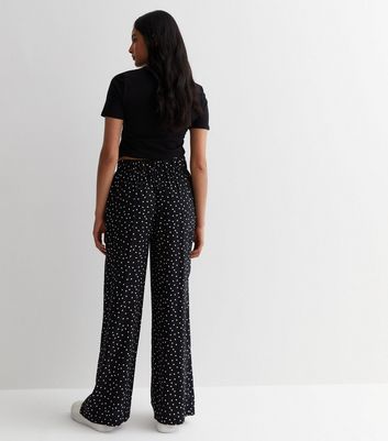 Black and white polka dot best sale palazzo pants