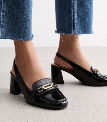 Block best sale heel loafers