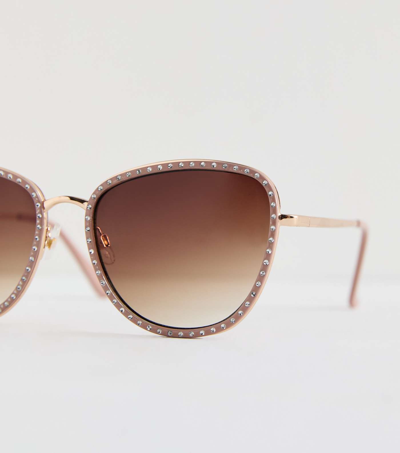 Mink Embellished Square Frame Sunglasses Image 3