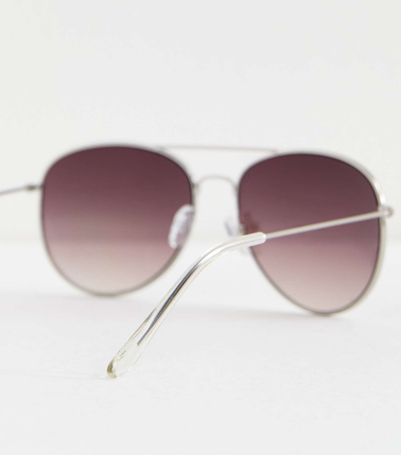 Silver Pilot Sunglasses Image 4