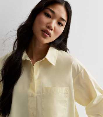 Light Yellow Poplin Cotton Shirt