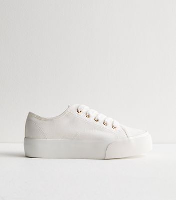 White pumps sale no laces