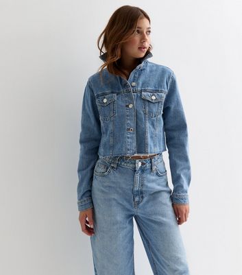 Frayed hem sale denim jacket