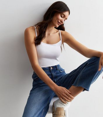 White strappy vest top