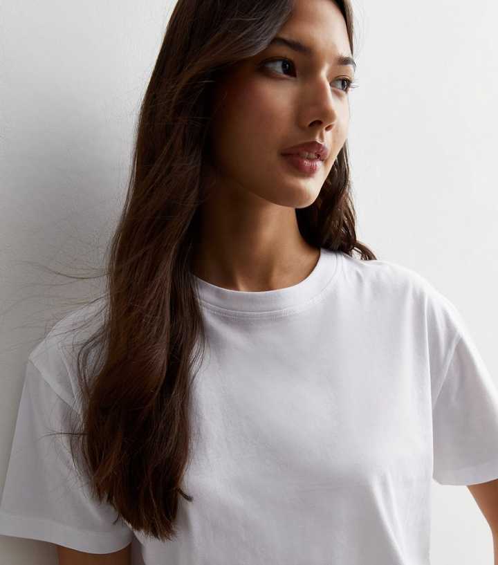 White Boxy Cotton T-Shirt 
