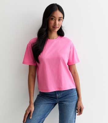 Pink Boxy Cotton T-Shirt 