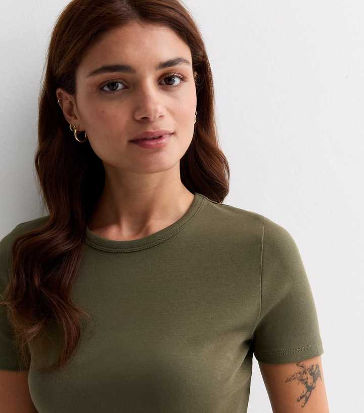 Khaki Crew Neck T-Shirt