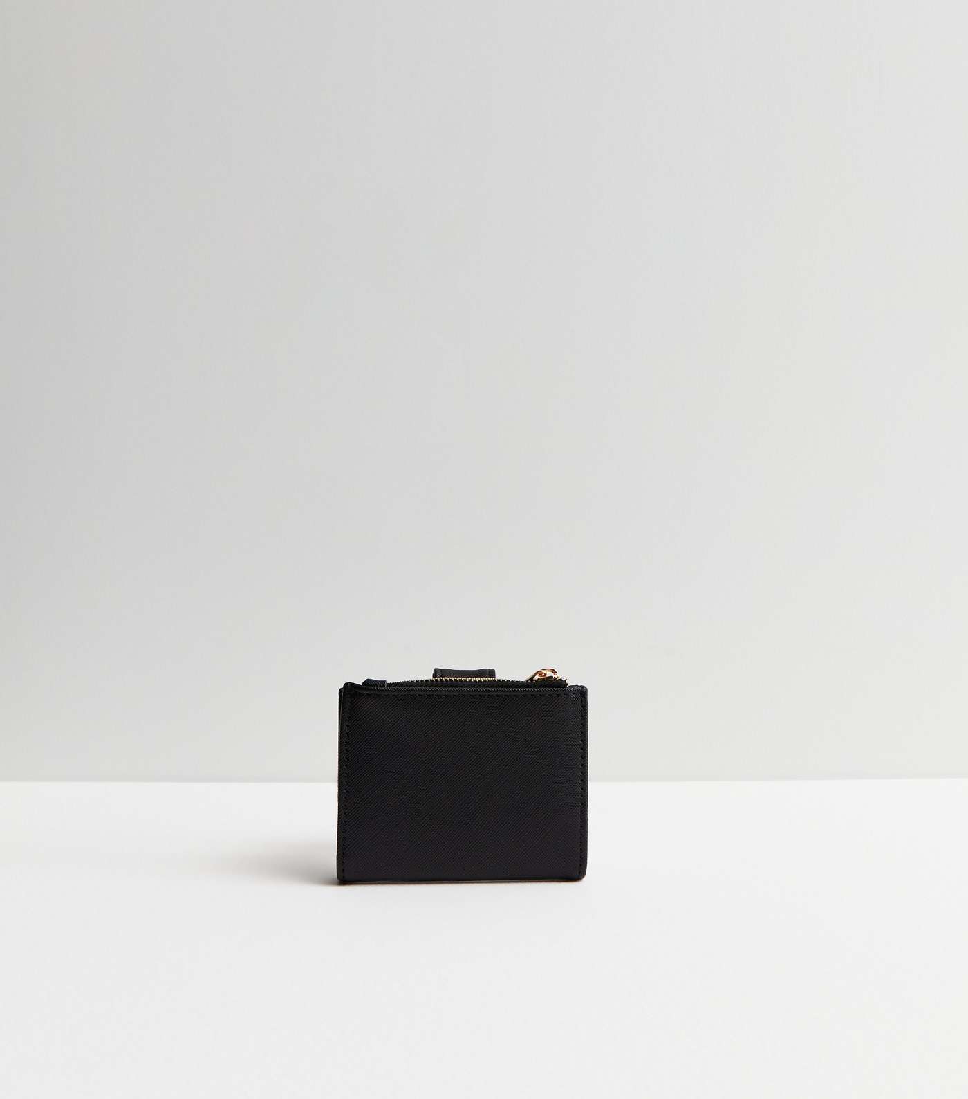 Black Leather-Look Tab Card Holder Image 3