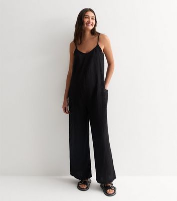 Black slouchy jumpsuit on sale