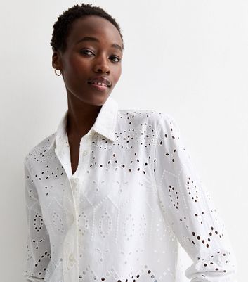 broderie long sleeve top