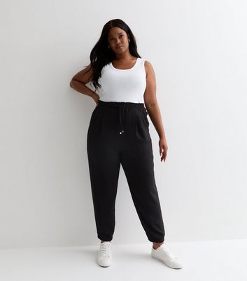 Tie waist joggers sale